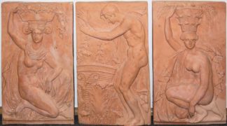 0740-Karl Friedrich Schinkel, 3 rare Abgüsse von den linken Portaltür der Bauakademie/ Berlin, 1960er Jahre