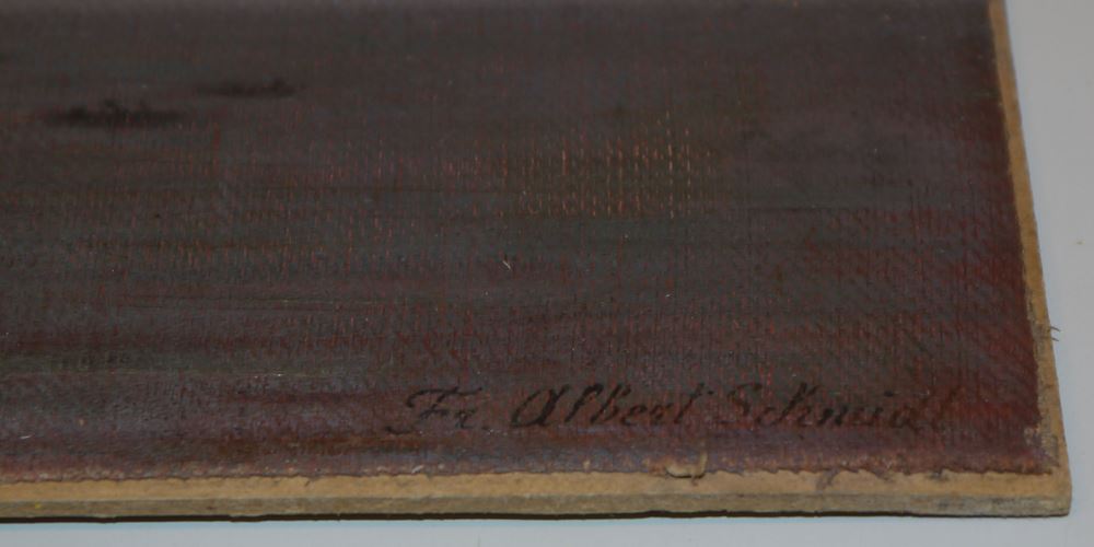 0741-Friedrich Albert Schmidt, Romantische Bootsfahrt bei Vollmond, Ölgemälde um 1900 – Bild 2