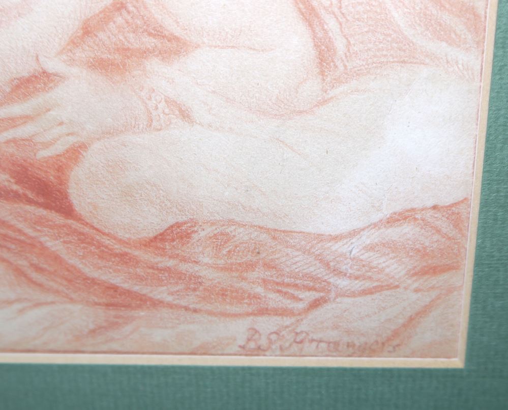 0747-Bartholomäus Spranger, Venus und Amor, Rötelzeichnung – Bild 3