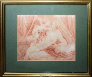 0747-Bartholomäus Spranger, Venus und Amor, Rötelzeichnung