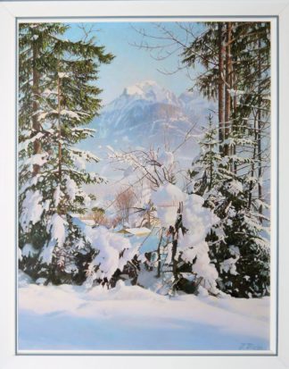 0753-Joseph Vietze, Verschneite Winterlandschaften, zwei Ölgemälde, gerahmt