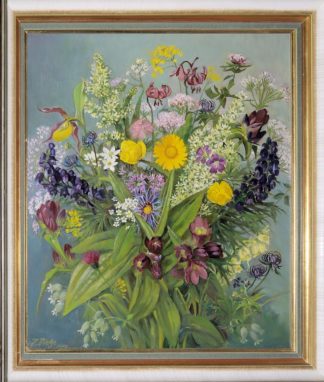 0755-Joseph Vietze, Blumen, Pilze u.a., drei Ölgemälde mittleren Formates, gerahmt