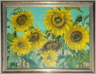 0759-Joseph Vietze, 3 x Blumen, drei größere Ölgemälde, gerahmt