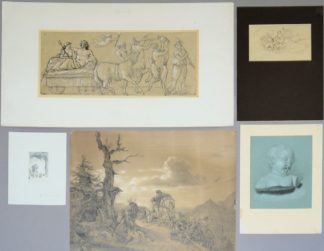 0769-Konvolut von 5 Zeichnungen des 18./19. Jahrhunderts, u.a. Albert Venus und Josef von Schlögl