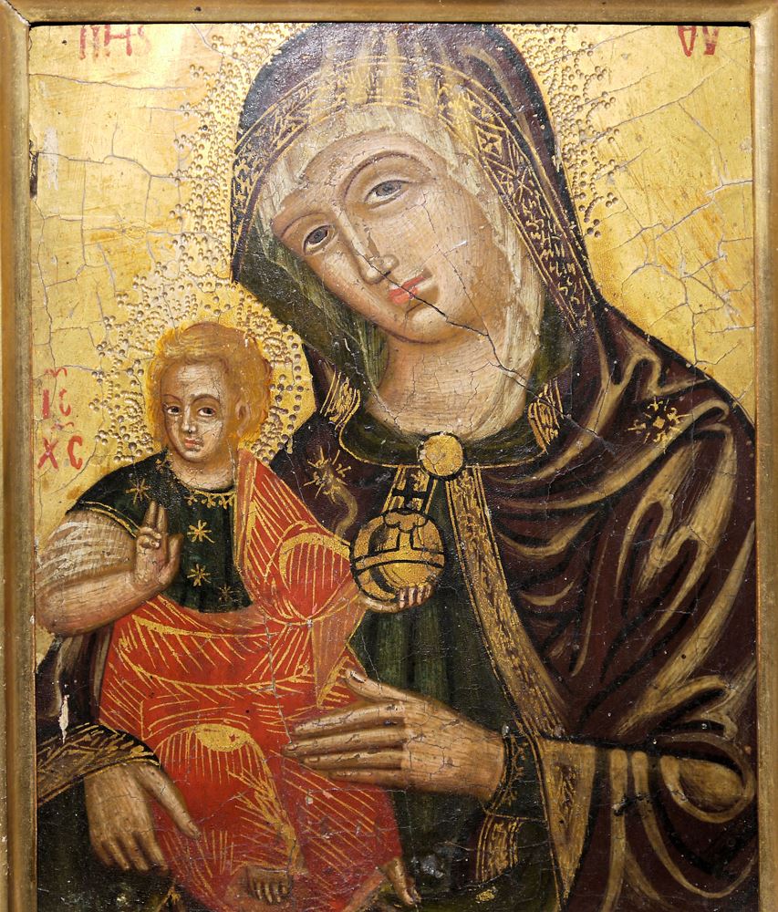 0773-Nikolaos Tzafouns Nachfolge, Ikone "Madre della Consolazione", Italo-Kretisch, 16.-17. Jh. – Bild 2