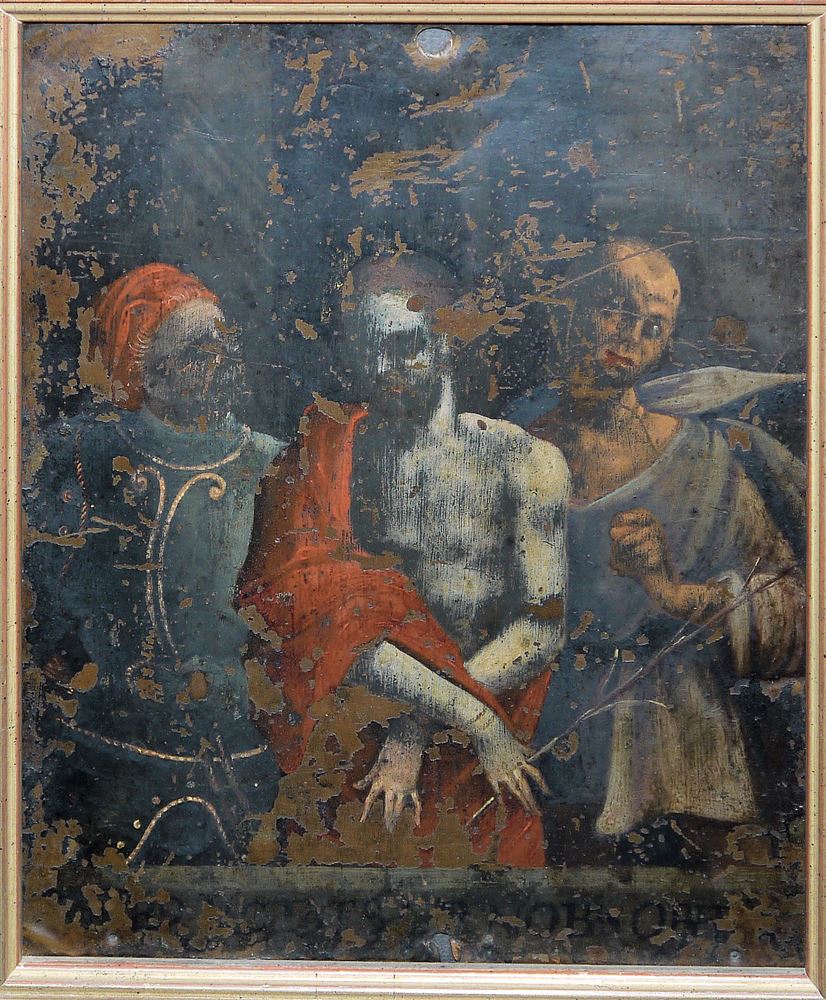 0775-Das letzte Abendmahl und der gefesselte Christus, zwei Andachtsbilder, wohl Italien um 1700 – Bild 3