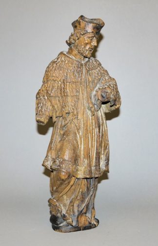 0781-Barocke Skulptur des Heiligen Nepomuk, süddeutsch um 1730/40 (Heiligsprechung 1729)