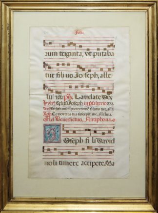 0795-Drei Antiphonar-Blätter, 15.-16. Jh., gerahmt & Slg. Noten Haydn u. Beethoven des frühem 19. Jhs., Paris
