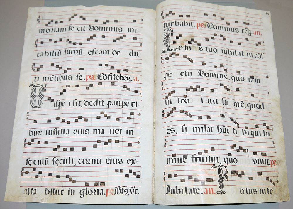 0797-4 seitiges, großes Antiphonar auf Pergament, um 1600 – Bild 2