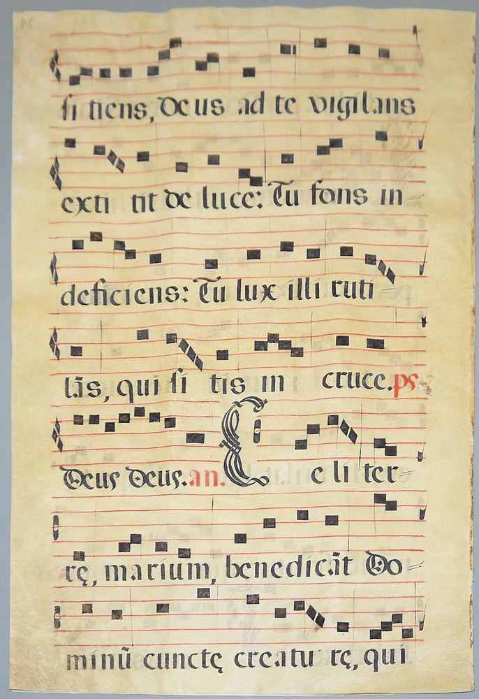 0797-4 seitiges, großes Antiphonar auf Pergament, um 1600 – Bild 3