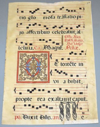 0797-4 seitiges, großes Antiphonar auf Pergament, um 1600