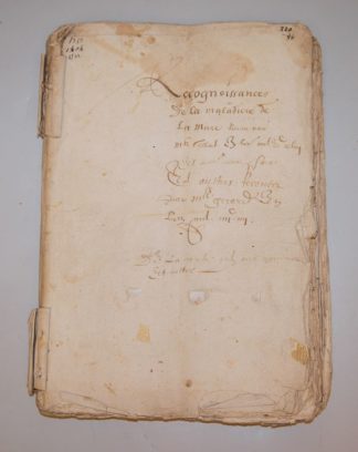 0799-Handschrift in Altfranzösisch um 1600, medizinische Abhandlung und Verwaltungstext