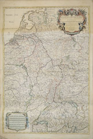 0807-Landkarte von Verlauf des Rheins von Alexis Hubert Jaillot von 1692