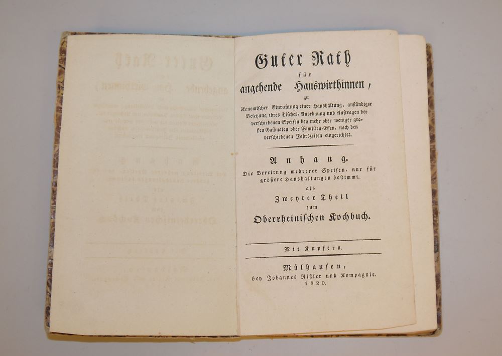 0831-Kochbuch: "Guter Rath für angehende Hauswirthinnen..., Mülhausen 1820 – Bild 3