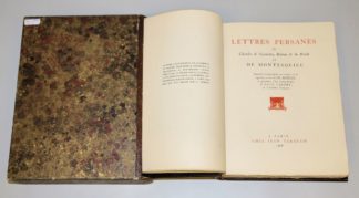 0839-Montesquieu, "Charles-Louis Lettres persanes", bibliophile num. Ausgabe, Jean Terquem/ Paris 1926