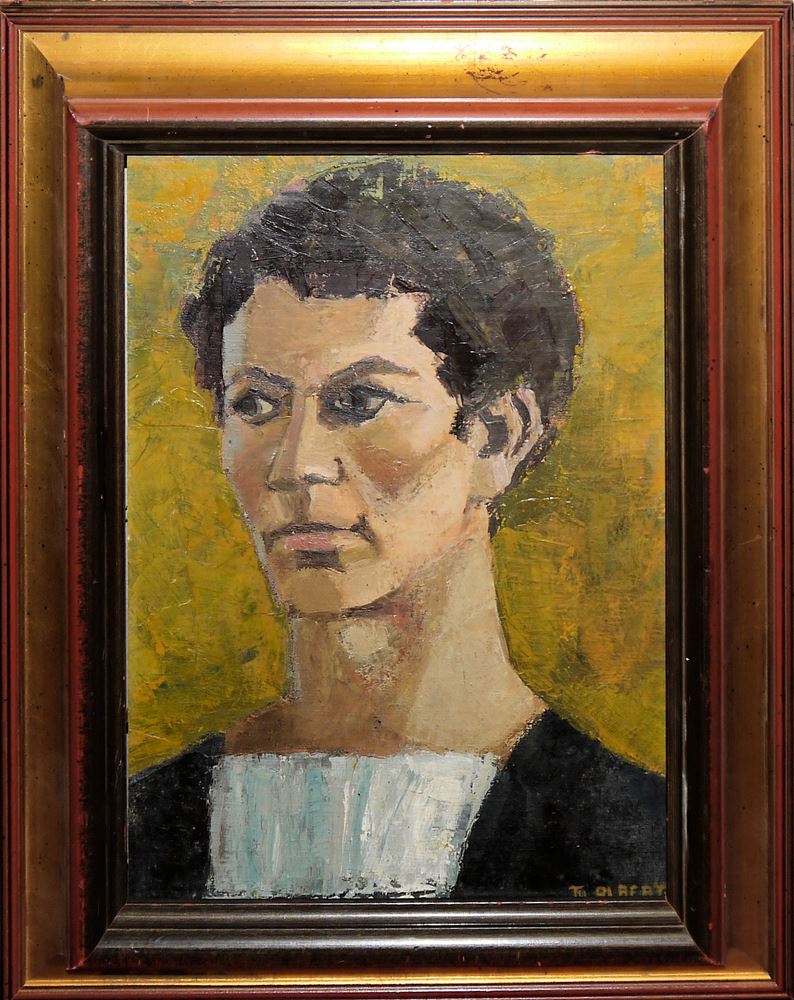 0842-4 Bücher zu Tanz und Theater sowie Expressionistisches Porträt eines französischen Ballett-Tänzers & ein Porträt dessen Mutter, zwei Ölgemälde (einmal von Thérèse Albert) – Bild 3