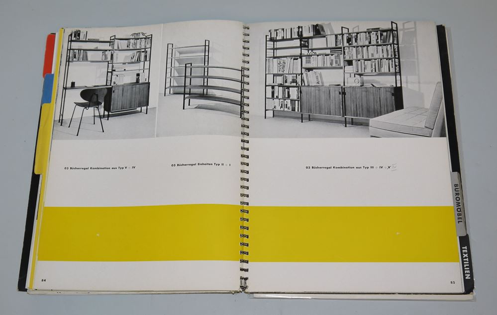 0846-Knoll International, seltener Katalog von 1957/59 , dazu originale Knoll - Textilmuster – Bild 3