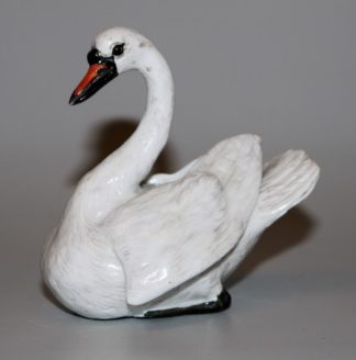 0861-Tierfigur weißer Schwan, Kgl. Meißen 19. Jh.