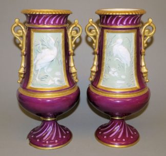 0865-Paar Porzellanvasen mit Sèvres-Marke, Frankreich, spätes 19./20. Jh.