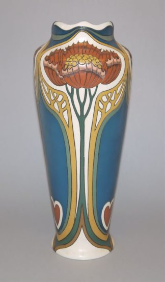 0869-Jugendstil-Vase "Herzblüten" von Villeroy & Boch, Mettlach, 1906