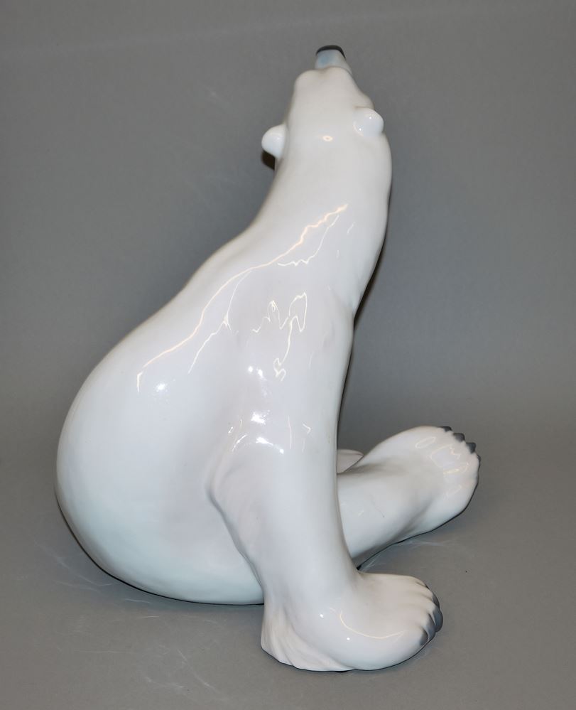 0878-Porzellanplastik Eisbär, Niels Nielsen für Royal Copenhagen, um 2000 – Bild 2