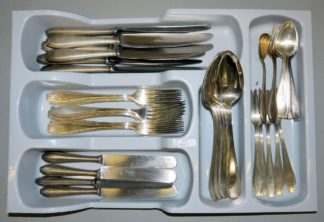 0935-Bestecksatz 82/300 für WMF, Entwurf Albert Mayer, versilbert