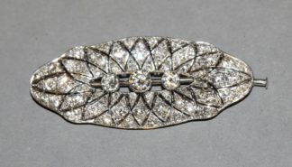 0941-Brillant-Brosche des Art Déco, Gold, Frankreich um 1920