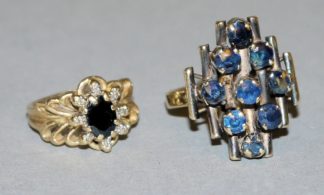 0973-Zwei Saphir-Ringe, Gold