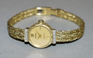 1005-Damenarmbanduhr Predial, Gold mit Brillanten