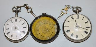 1013-Zwei englische Spindeltaschenuhren, London 1814 und 1855