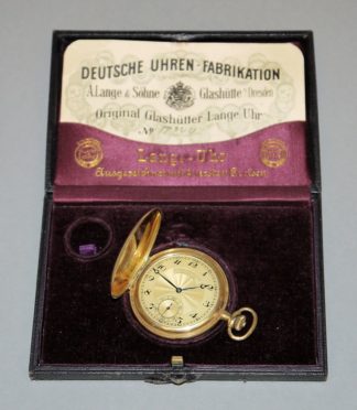 1014-Goldene Taschenuhr von Lange & Söhne, Glashütte um 1926, zu reparieren