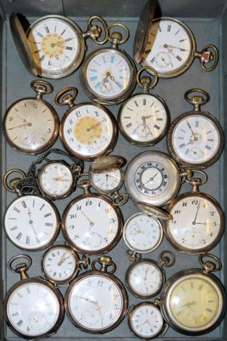 1020-20 sammelwürdige Taschenuhren um 1900/20, alle in Silbergehäusen