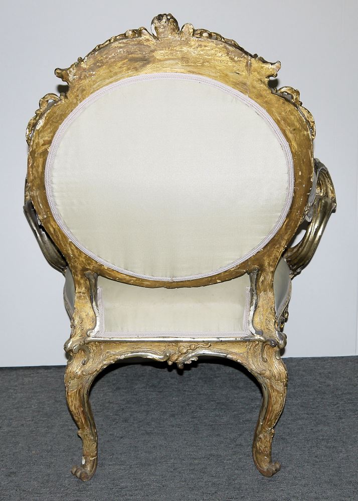 1030-Prachtvoller Sessel des Rokoko, gefertigt im Auftrag von Friedrich II. von Preußen für das Stadtschloss Potsdam um 1745 – Bild 5
