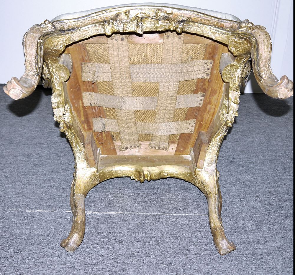 1030-Prachtvoller Sessel des Rokoko, gefertigt im Auftrag von Friedrich II. von Preußen für das Stadtschloss Potsdam um 1745 – Bild 6