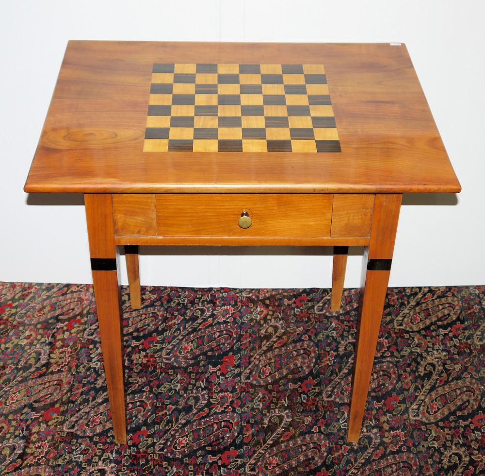 1032-Biedermeier-Schachtisch, 2. Zeit um 1900/20 – Bild 3