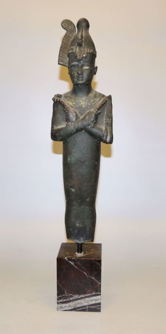 1065-Bronzeplastik des Gottes Osiris, Ägypten, Spätzeit, ca. ca. 664-332 v. Chr.