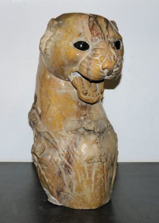 1066-Panther, Trapezophoros, wohl Teil eines Cartibulum-Beins, Marmor, römisch, 1.-2. Jh.
