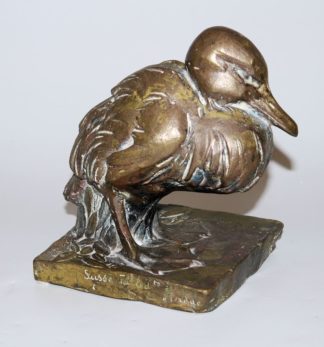 1072-Bronze-Ente, Cire-perdue-Guss von Susse Frères, Paris um 1900