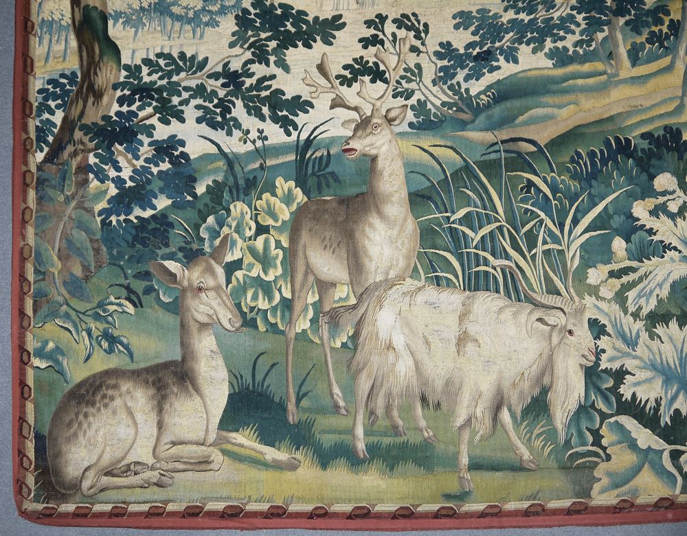 1095-Tapisserie mit bukolischer Tierszene, wohl Aubusson, Frankreich 18. Jh. – Bild 2