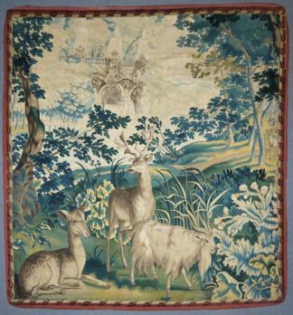 1095-Tapisserie mit bukolischer Tierszene, wohl Aubusson, Frankreich 18. Jh.