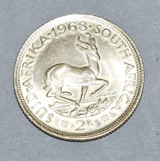 1099-Goldmünze 2 Rand Südafrika 1968