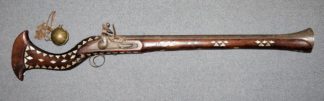 1130-Afghanischer „Blunderbuss“ um 1900 mit Pulverflasche