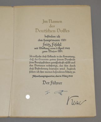 1155-Große Beförderungsurkunde der Wehrmacht 1942 (Keitel)