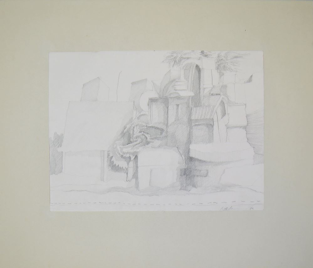 0001-Peter Ackermann, Heidelberger Schloss und Ruine, 2 Bleistiftzeichnungen der 1970er Jahre – Bild 3