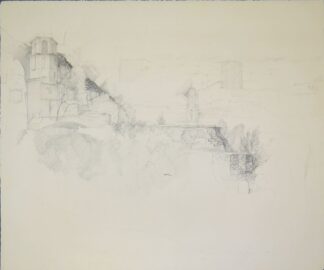 0001-Peter Ackermann, Heidelberger Schloss und Ruine, 2 Bleistiftzeichnungen der 1970er Jahre