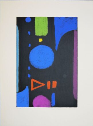 0002-Max Ackermann, Akzentreihe, signierte Farbserigraphie von 1973