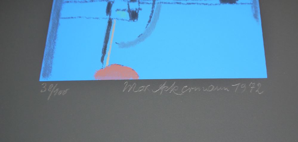 0003-Max Ackermann, Sphärisch, signierte Farbserigraphie von 1972 – Bild 2