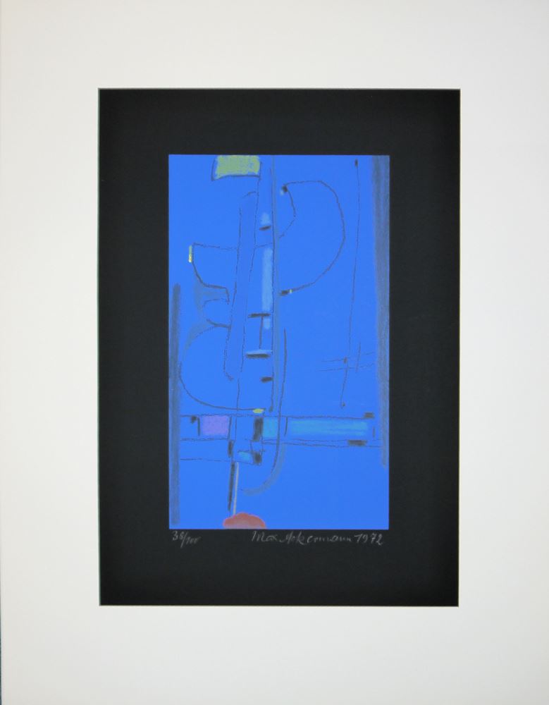 0003-Max Ackermann, Sphärisch, signierte Farbserigraphie von 1972