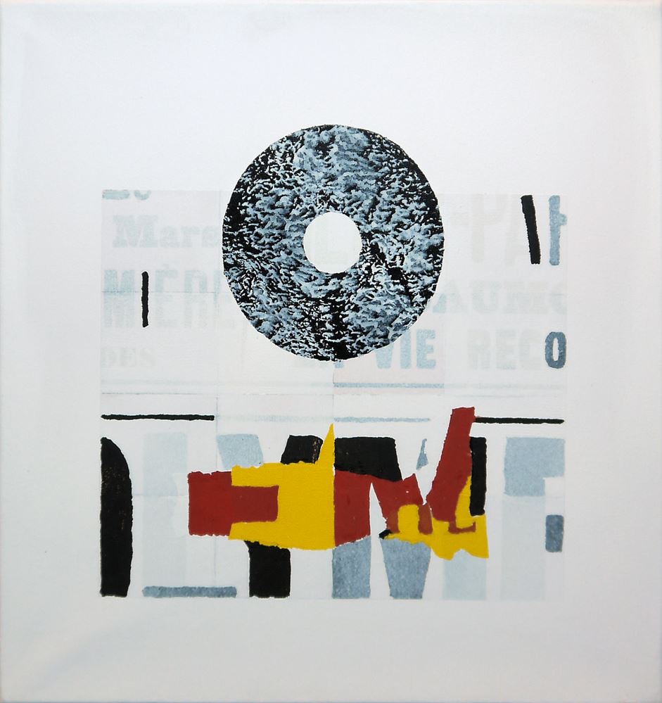 0006-Arthur Aeschbacher, „Obliviogramm intact“, Mischtechnik/Collage von 1995