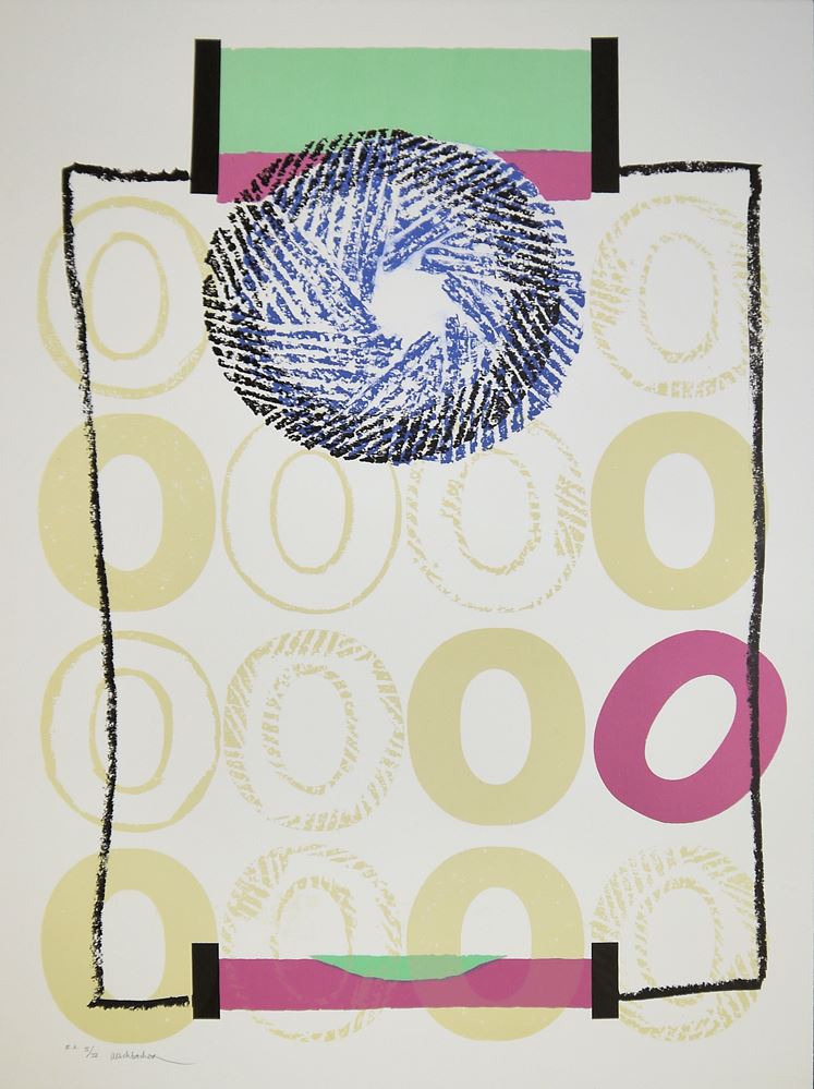 0007-Arthur Aeschbacher, Ohne Titel, signierte Farblithographie